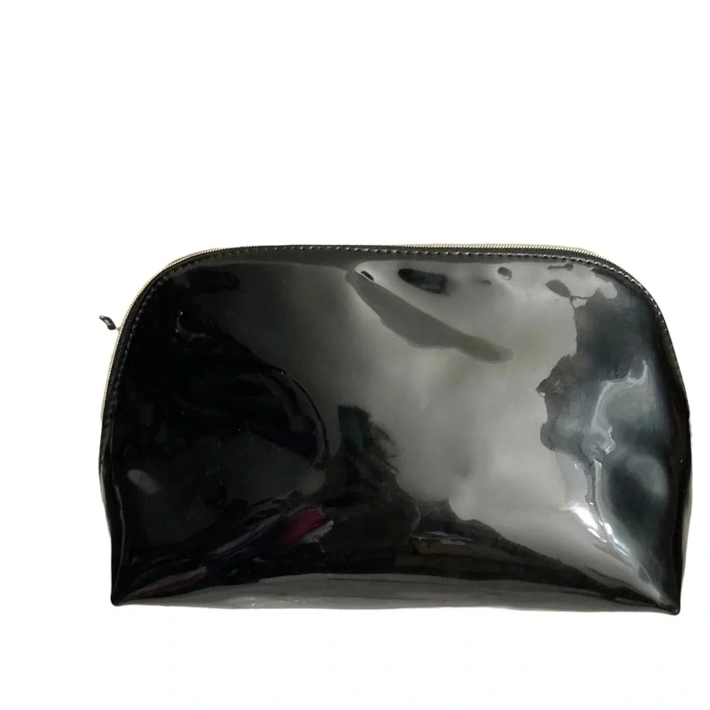 Yves Saint Laurent ysl black cosmetic beaut case dome shape